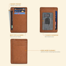 Load image into Gallery viewer, Leather Slim Minimalist Wallet
