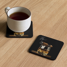 Load image into Gallery viewer, Whiskey and Cigar Cork-back coaster

