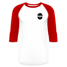 Load image into Gallery viewer, Villeneuve Woodworks Raglan 3/4 Sleeve T-Shirt - white/red
