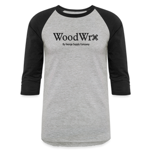 Woodwrx 3/4 Sleeve Raglan T-Shirt - heather gray/black
