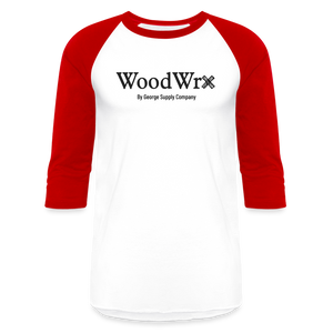 Woodwrx 3/4 Sleeve Raglan T-Shirt - white/red