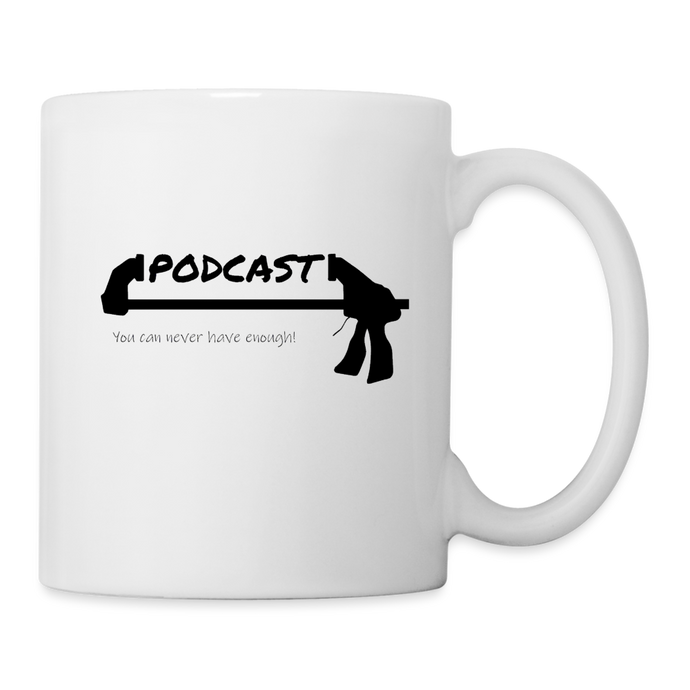 Clamp Podcast Coffee Mug - white