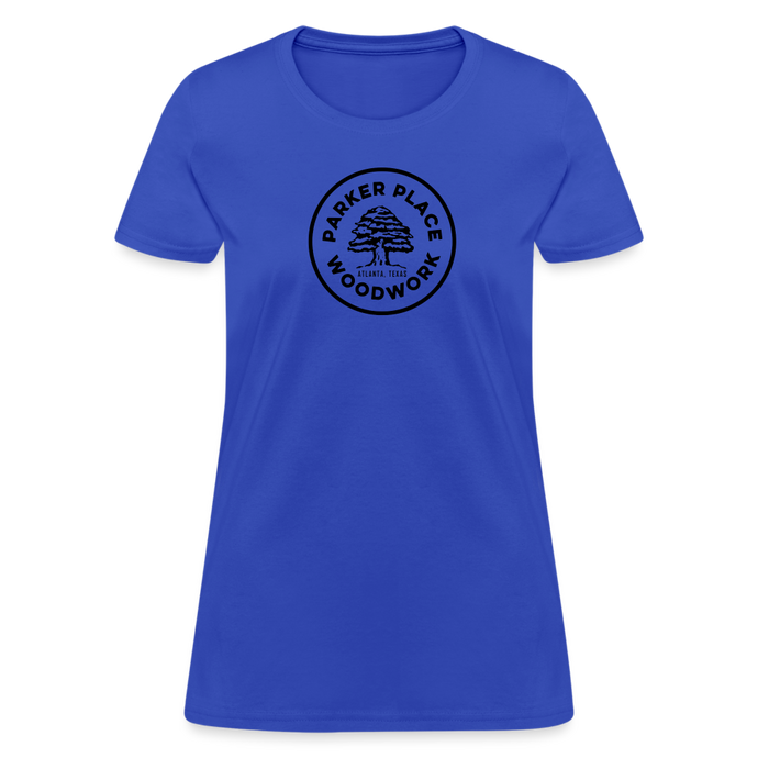 Parker Place Woodwork Womens's T-Shirt by Fruit of the Loom - royal blue