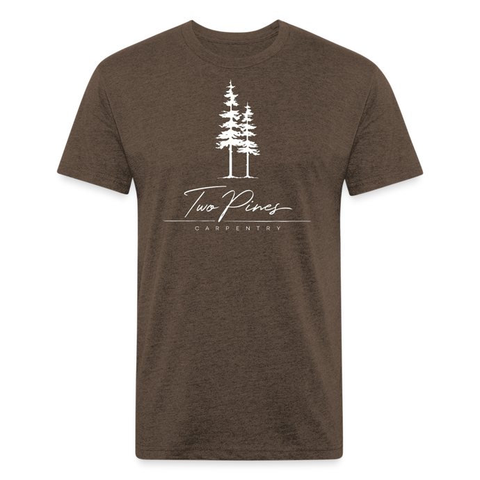 Two Pines Carpentry Fitted T-Shirt by Next Level - heather espresso