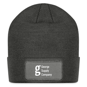 Patch Beanie - charcoal grey