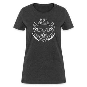 Jessy Ratfink Women's T-Shirt by Fruit of the Loom - heather black