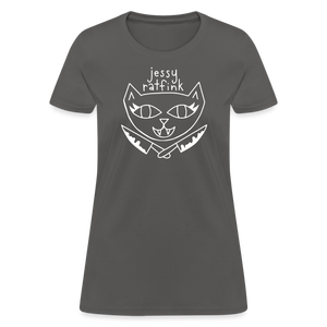 Jessy Ratfink Women's T-Shirt by Fruit of the Loom - charcoal