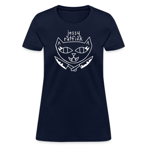 Jessy Ratfink Women's T-Shirt by Fruit of the Loom - navy