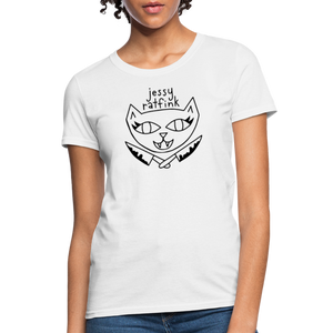 Jessy Ratfink Women's T-Shirt by Fruit of the Loom - white