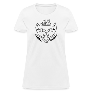 Jessy Ratfink Women's T-Shirt by Fruit of the Loom - white