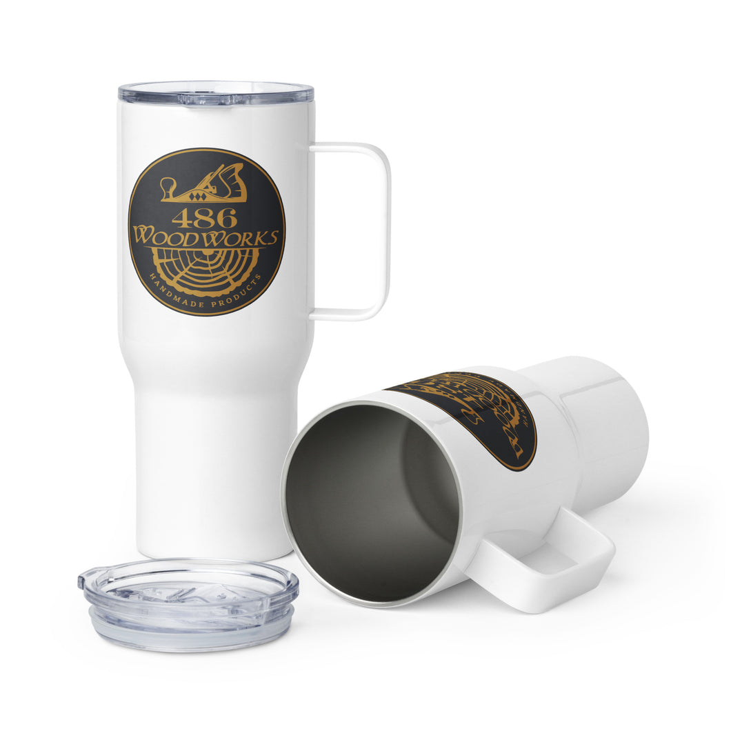 486 Woodworks Travel mug with a handle