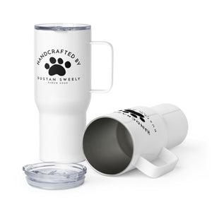 Handcrafted by Dustan Sweely Travel mug with a handle