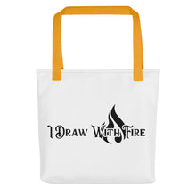 Load image into Gallery viewer, I Draw with Fire Tote bag
