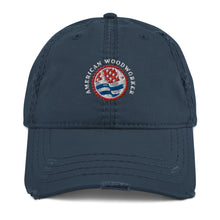 Load image into Gallery viewer, Unstructured Distressed Cap with Embroidered Logo
