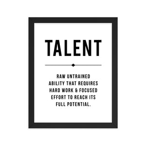 TALENT Framed Poster