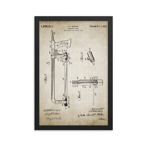 Hack Saw Patent Framed poster