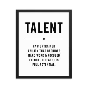 TALENT Framed Poster