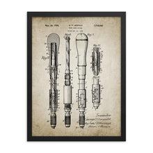 Load image into Gallery viewer, Push Screwdriver Patent Framed poster
