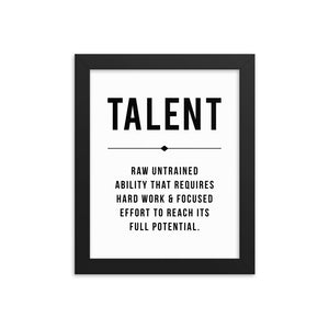 TALENT Framed Poster