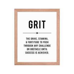 GRIT Framed Poster