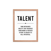 Load image into Gallery viewer, TALENT Framed Poster
