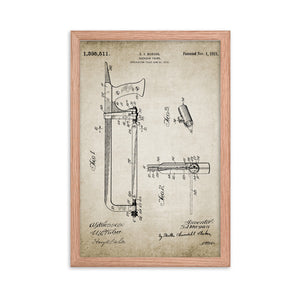 Hack Saw Patent Framed poster