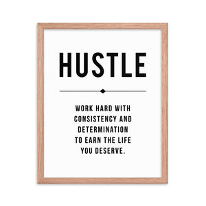 HUSTLE Framed Poster