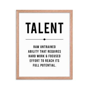 TALENT Framed Poster