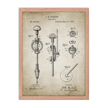 Load image into Gallery viewer, Hand Drill Patent Framed poster

