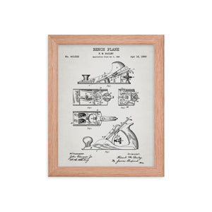 Bench Plane Patent Framed Poster