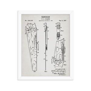 Hand Saw Patent Framed Poster