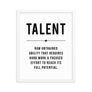 TALENT Framed Poster