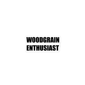 Woodgrain Enthusiast Sticker