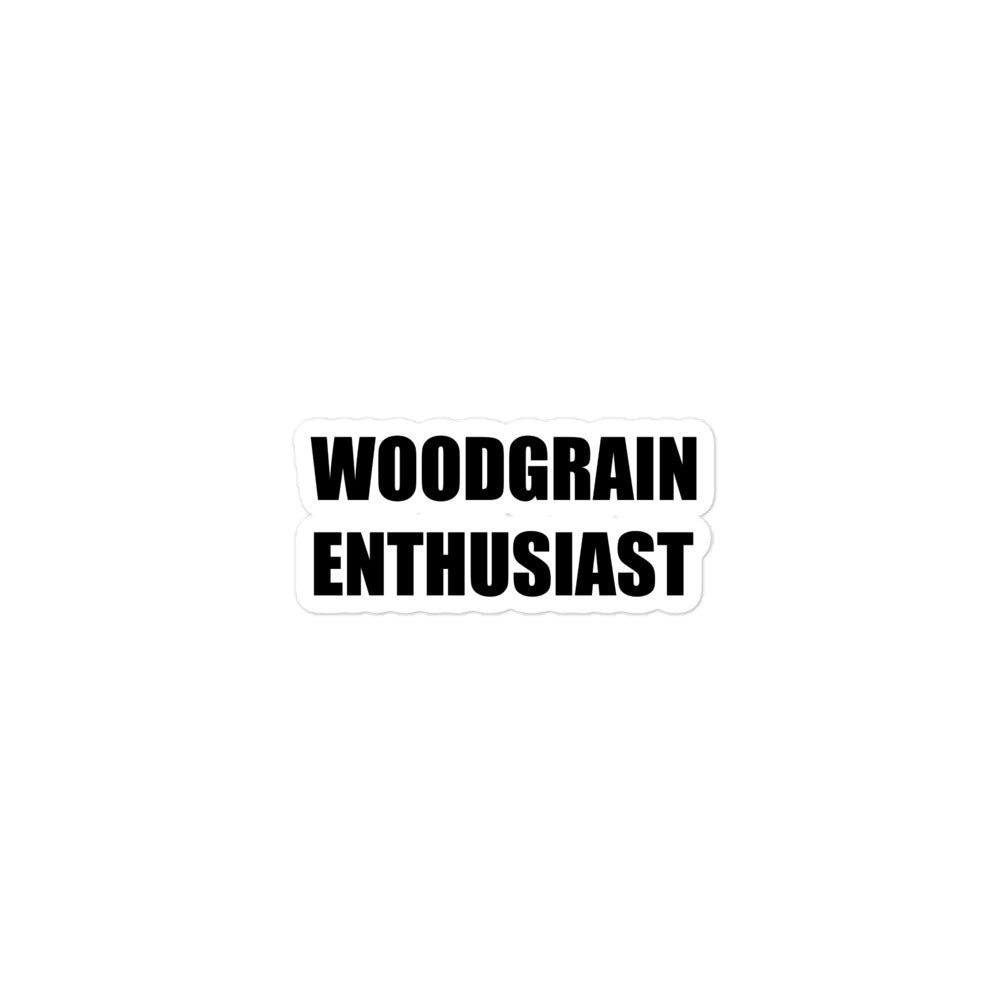 Woodgrain Enthusiast Sticker