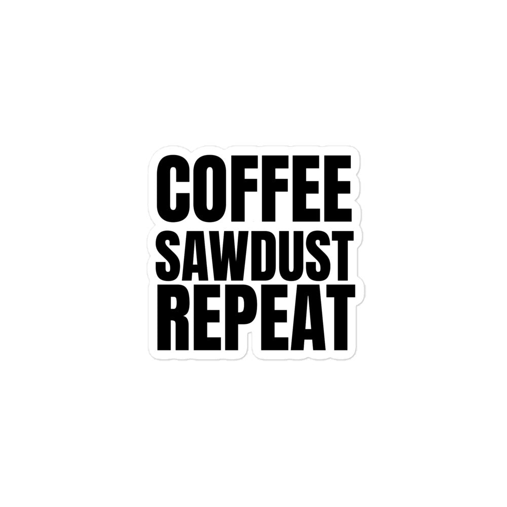 Coffee Sawdust Repeat Sticker