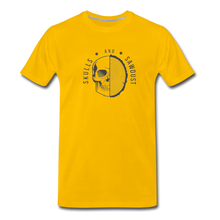 Load image into Gallery viewer, Skulls and Sawdust Premium T Shirt - sun yellow
