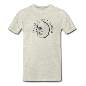 Skulls and Sawdust Premium T Shirt - heather oatmeal