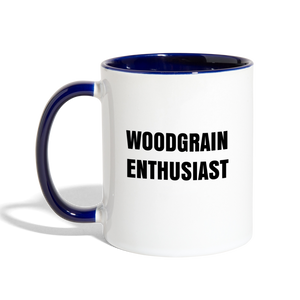 Woodgrain Enthusiast Mug - white/cobalt blue