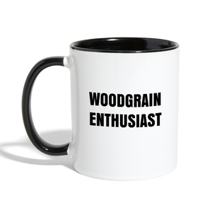 Woodgrain Enthusiast Mug - white/black