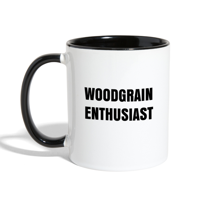 Woodgrain Enthusiast Mug - white/black