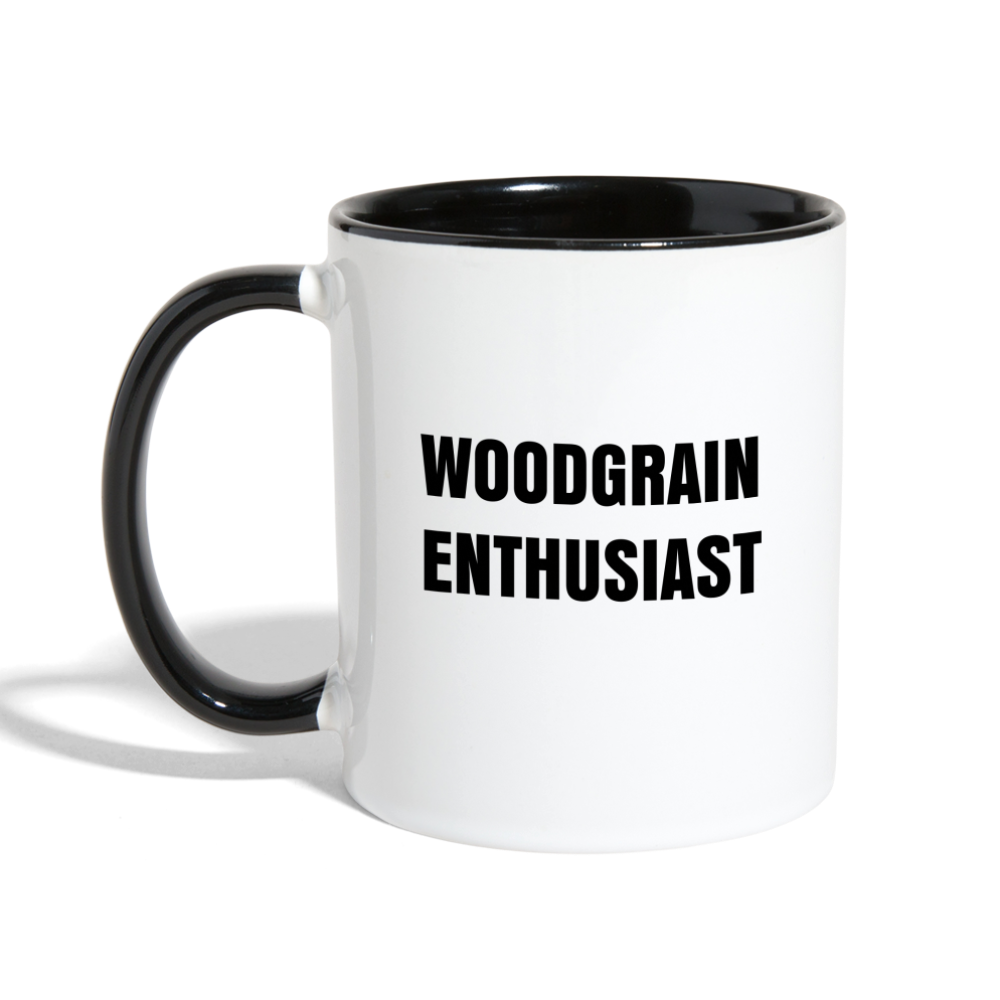 Woodgrain Enthusiast Mug - white/black