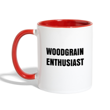 Load image into Gallery viewer, Woodgrain Enthusiast Mug - white/red
