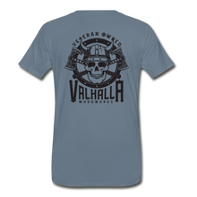 Load image into Gallery viewer, Valhalla Woodworks Medium Weight T-Shirt - steel blue
