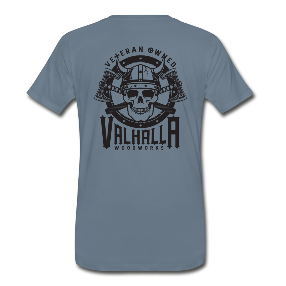 Valhalla Woodworks Medium Weight T-Shirt - steel blue