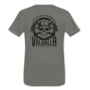 Valhalla Woodworks Medium Weight T-Shirt - asphalt gray