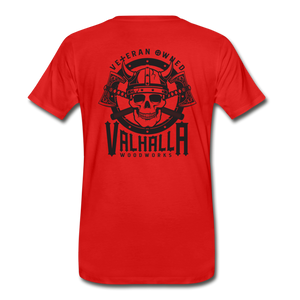 Valhalla Woodworks Medium Weight T-Shirt - red