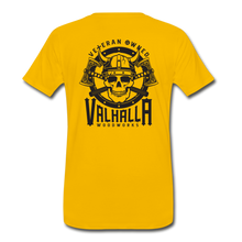 Load image into Gallery viewer, Valhalla Woodworks Medium Weight T-Shirt - sun yellow

