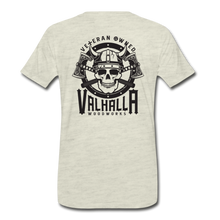 Load image into Gallery viewer, Valhalla Woodworks Medium Weight T-Shirt - heather oatmeal
