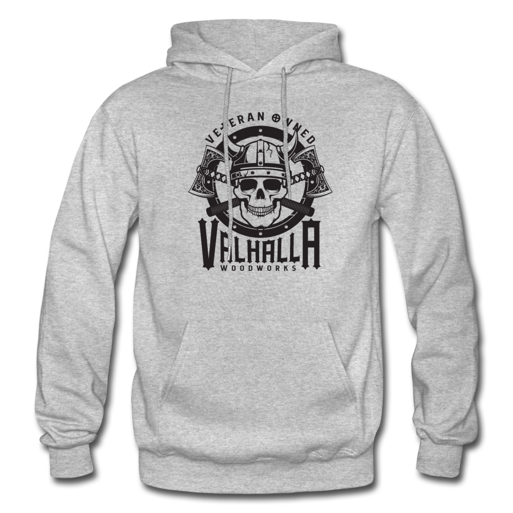 Valhalla Woodworks Heavyweight Hoodie  (front only) - heather gray