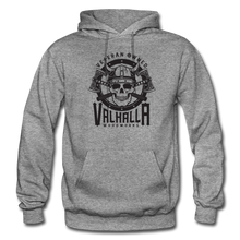 Load image into Gallery viewer, Valhalla Woodworks Heavyweight Hoodie  (front only) - graphite heather
